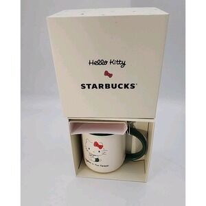 STARBUCKS x HELLO KITTY Ceramic Bow Top 16oz Mug - Together In Fun Forever-NIB